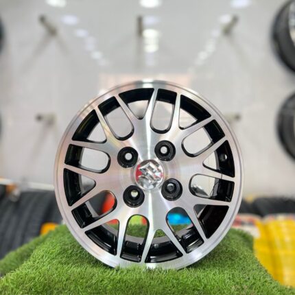 Wagon R & Alto After Market Size 13 Inches – Black and Silver Rims