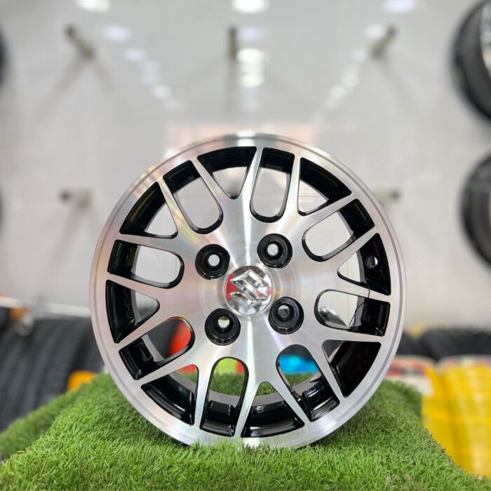 Wagon R & Alto After Market 13 Inch Black and Silver Rims