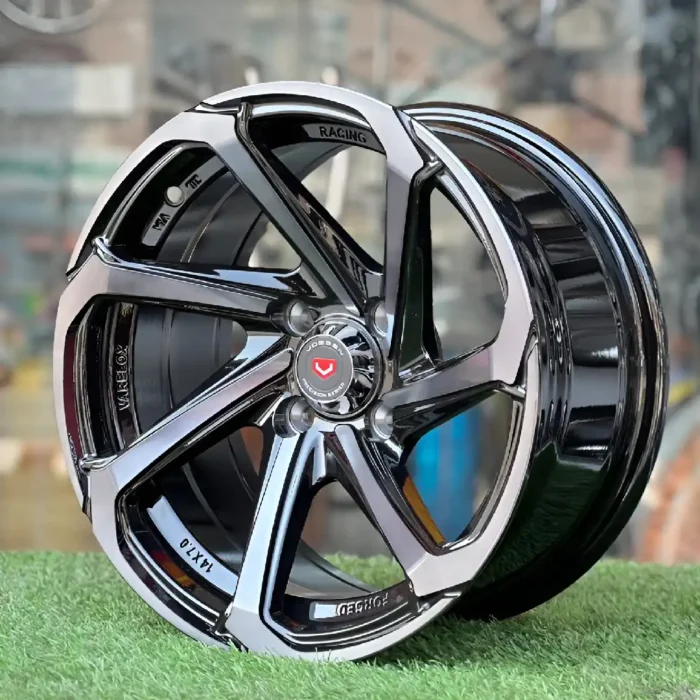 Order 13 Inch Aftermarket Black Chrome Racer Alloy Rim