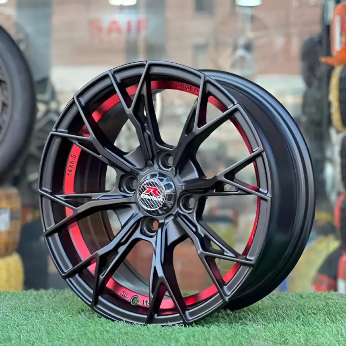 Red Rim Back View Buy 13 Inch Aftermarket Black and Red Tornado Alloy Rim