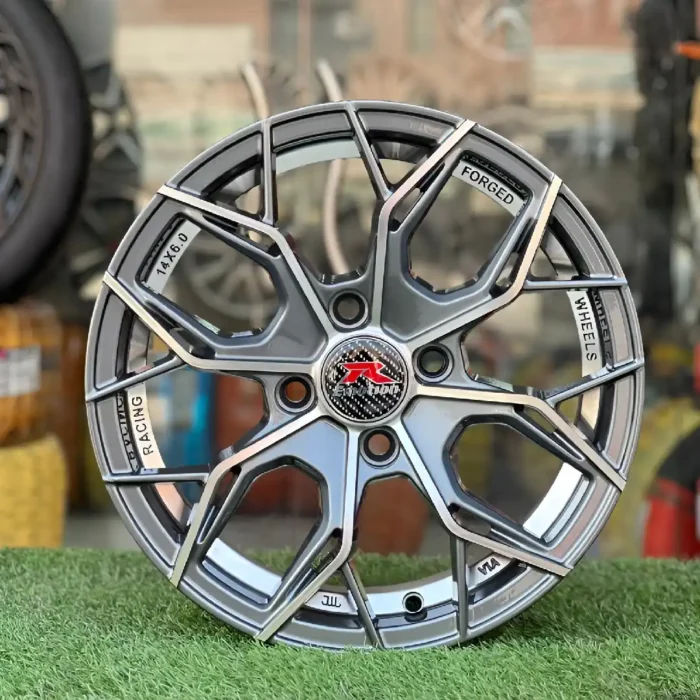 13 Inch Aftermarket Graphite Silver X Spoke Alloy Rim