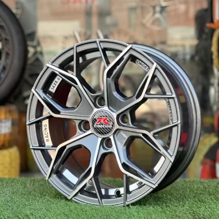 13 Inch Aftermarket Graphite Silver X Spoke Alloy Rim