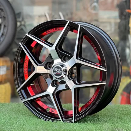 14 Inch Aftermarket Black and Red Phantom Alloy Rim