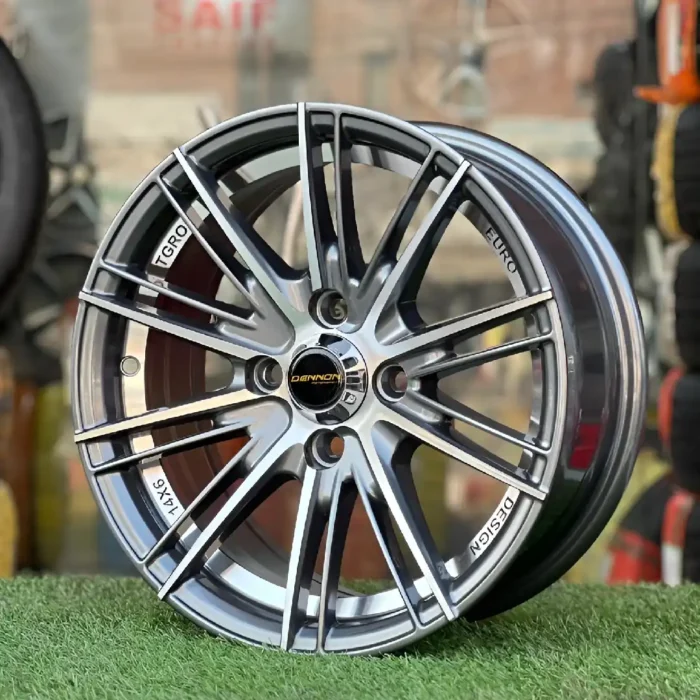 Get 14 Inch Aftermarket Matte Gunmetal Aero Mesh Alloy Rim