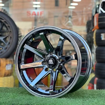 15 Inch Aftermarket Chrome Black Phantom Alloy Rim