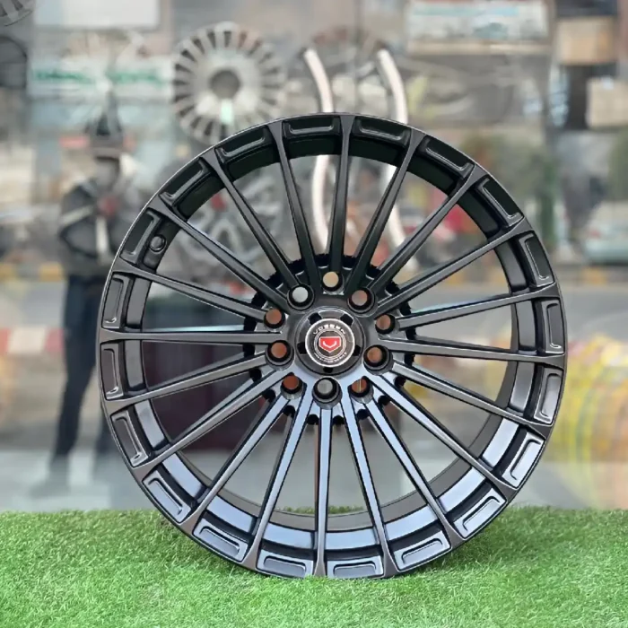 16 Inch Aftermarket Matte Black Vortex Mesh Alloy Rim