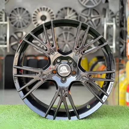 17 Inch Aftermarket Gloss Black Razor Mesh Alloy Rim