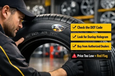 how to check dunlop tyres