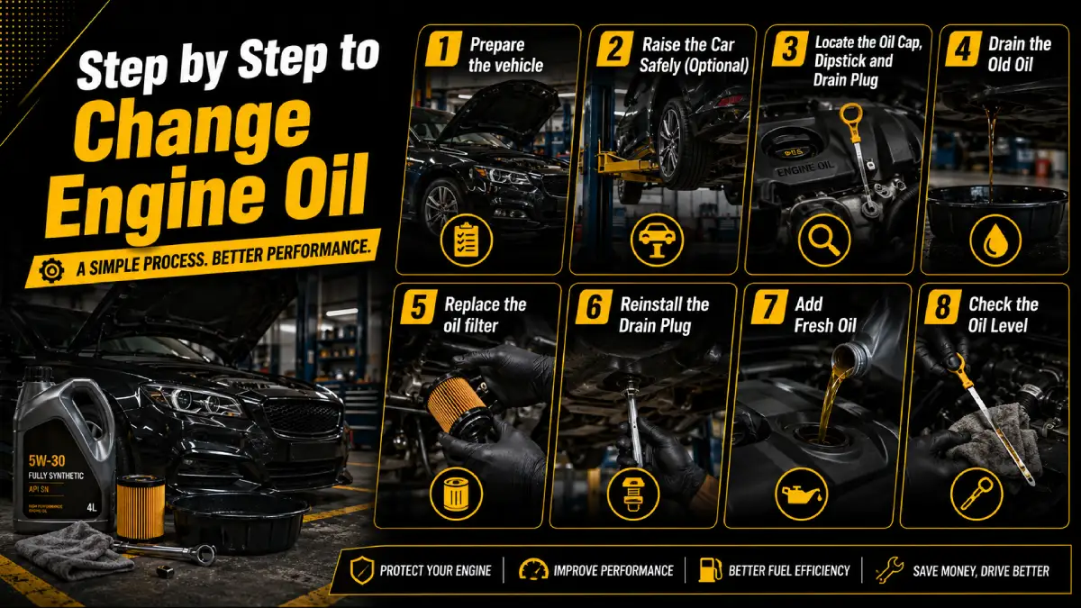 Step by Step to Change Engine Oil